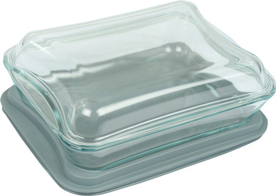 14% OFF on Seven Seas Rectangular Roaster With Galss And Plastic Lid-7216/7576/D Casserole 2.5 L