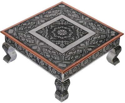 AKSHAR FURNITURE COPPER OXODIZED Wooden All Purpose Chowki Multicolor, Pack of 1 AKSHAR FURNITURE COPPER OXODIZED Wooden All Purpose Chowki Multicolor, Pack of 1