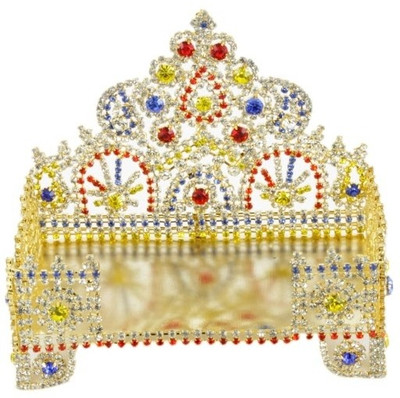 Vedic Vaani Deity Throne-Design Ii Brass Pooja Chowki Multicolor, Pack of 1 Vedic Vaani Deity Throne-Design Ii Brass Pooja Chowki Multicolor, Pack of 1