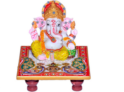 62% OFF on Vaah Meenakari Stoneware All Purpose Chowki Multicolor, Pack of 2