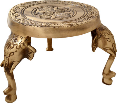 26% OFF on Handecor Elephant Pillars Brass Pooja Chowki Brown, Pack of 1 26% OFF on Handecor Elephant Pillars Brass Pooja Chowki Brown, Pack of 1
