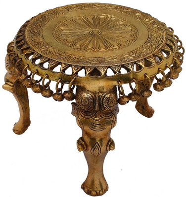 StatueStudio Brass All Purpose Chowki Gold, Pack of 1 StatueStudio Brass All Purpose Chowki Gold, Pack of 1