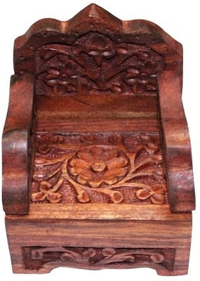 Vedic Vaani Sinhasan Wooden Pooja Chowki Brown, Pack of 1 Vedic Vaani Sinhasan Wooden Pooja Chowki Brown, Pack of 1