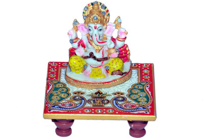 65% OFF on Vaah Meenakari Stoneware All Purpose Chowki Multicolor, Pack of 2