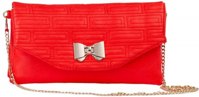 53% OFF on Cappuccino Women Casual Orange Fabric Clutch