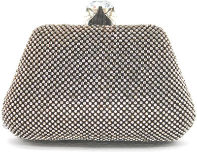 50% OFF on Myrah Diamond Women Party Black Metal Clutch