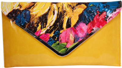 70% OFF on Womaniya Signature Girls Party Yellow PU Clutch