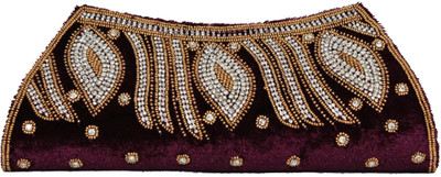moKanc Bridal Women Party Red Velvet Clutch moKanc Bridal Women Party Red Velvet Clutch