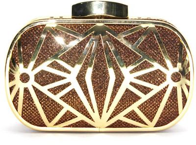 50% OFF on Myrah Magnium Women Party Brown Metal Clutch