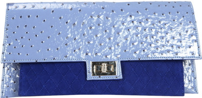 Rocia Women Casual, Formal Blue PU Clutch Rocia Women Casual, Formal Blue PU Clutch