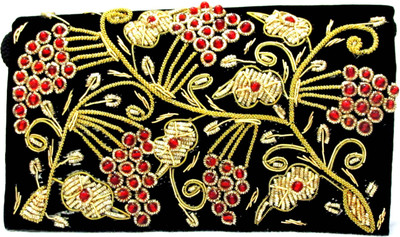 86% OFF on Anshul Fashion Designer Girls Wedding Black Hand Embroidered Clutch