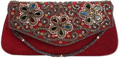 27% OFF on Daks 421 Women Party Red Jute Clutch 27% OFF on Daks 421 Women Party Red Jute Clutch