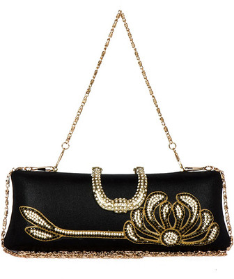 50% OFF on Ivy A_62_01 Women Formal Black PU Clutch