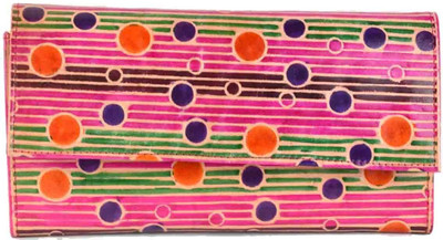 55% OFF on Shopatplaces Shantiniketan Leather In Pink Women Casual Pink Genuine Leather Clutch