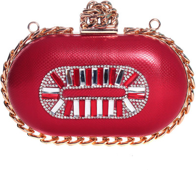 57% OFF on Eleegance 3082 Women Party Red PU Clutch
