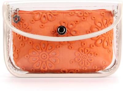 50% OFF on Elizabeth's Tailleur Flowered Women Casual Orange PU Clutch