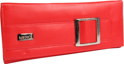 Merci Vouloir Women Casual Red PU Clutch Merci Vouloir Women Casual Red PU Clutch