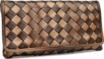 21% OFF on SG Collection Criss Cross Women Party Brown Fabric Clutch