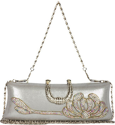 50% OFF on Ivy A_62_17 Women Formal Silver PU Clutch