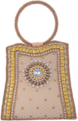 10% OFF on Mela Women Festive Khaki Silk Clutch 10% OFF on Mela Women Festive Khaki Silk Clutch