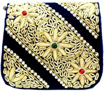 83% OFF on Anshul Fashion Party Wear Cross-Body Girls Wedding Blue Crystal Clutch