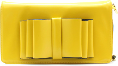 55% OFF on Diana Korr Melissa Women Casual, Party Yellow PU Clutch