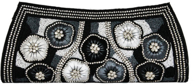 31% OFF on moKanc Women Party Black Silk Clutch