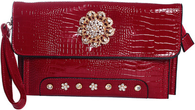 73% OFF on Eleegance 2709 Women Party Red PU Clutch