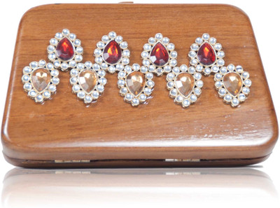 22% OFF on Foonty woodoo Intense Women Party Brown Wood Clutch