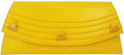 58% OFF on Vian Very Beautiful/Stylish Women Casual Yellow Fabric Clutch
