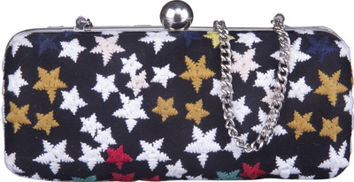 55% OFF on Neon By Paint Box Women Party Multicolor Fabric Clutch