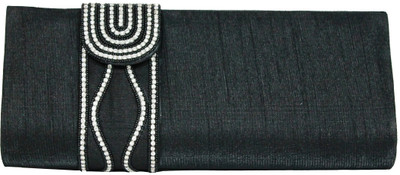 moKanc Bridal Women Party Black Silk Clutch moKanc Bridal Women Party Black Silk Clutch
