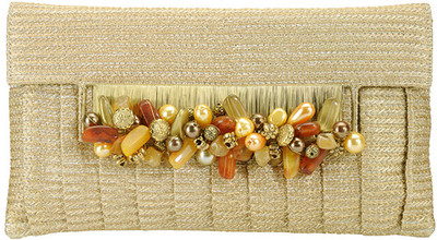 64% OFF on Saisha Women Casual Gold Silk Clutch