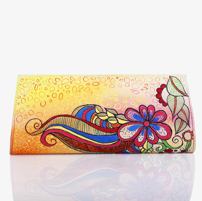 57% OFF on Rangrage Handpainted Floral love Ladies Women Casual Multicolor Canvas Clutch