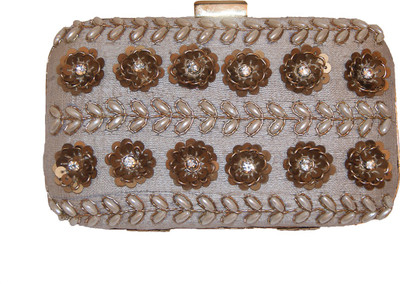 Ruhmet Linear Floral Bag Cream Women Party, Wedding, Festive Multicolor Raw Silk Clutch Ruhmet Linear Floral Bag Cream Women Party, Wedding, Festive Multicolor Raw Silk Clutch