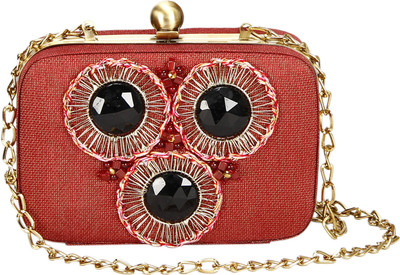 Rocia Women Party Red Silk Clutch Rocia Women Party Red Silk Clutch