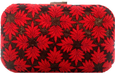 Charming Women Casual, Party Red Fabric Clutch Charming Women Casual, Party Red Fabric Clutch