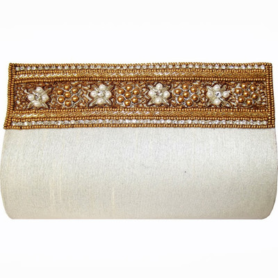 55% OFF on Moksh A179OW150 Women Casual, Party White Silk Clutch 55% OFF on Moksh A179OW150 Women Casual, Party White Silk Clutch