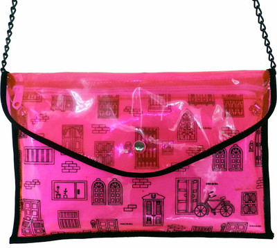 65% OFF on Funk for Hire Women Casual Pink Silicone Clutch