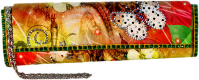 Charming Women Party Multicolor Fabric Clutch Charming Women Party Multicolor Fabric Clutch