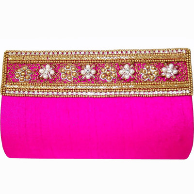 55% OFF on Moksh A179PK150 Women Casual, Party Pink Silk Clutch 55% OFF on Moksh A179PK150 Women Casual, Party Pink Silk Clutch