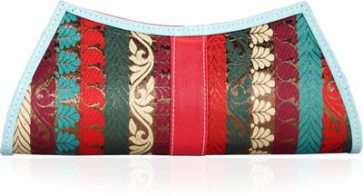 71% OFF on Orkee Turquise Leather Women Party Multicolor Genuine Leather Clutch