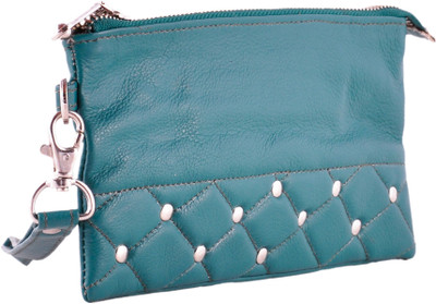 20% OFF on HX London Arum Women Casual, Formal Green Genuine Leather Clutch