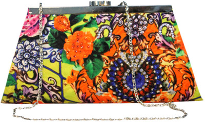 Charming Women Party Multicolor Fabric Clutch Charming Women Party Multicolor Fabric Clutch