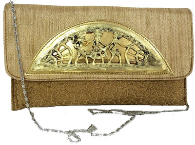 Craftstages Ethnic Women Casual Brown Jute Clutch Craftstages Ethnic Women Casual Brown Jute Clutch