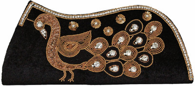 moKanc Women Party Black Velvet Clutch moKanc Women Party Black Velvet Clutch