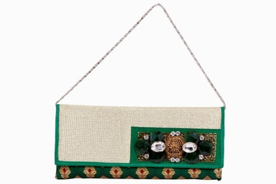 20% OFF on Craftstages Women Party Green Brocade Clutch 20% OFF on Craftstages Women Party Green Brocade Clutch