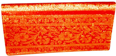 Indha Craft Women Casual Orange Fabric Clutch