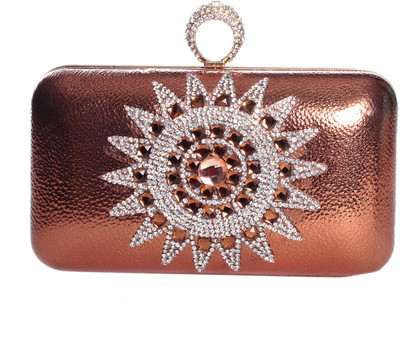 73% OFF on Eleegance 2314 Women Party Brown PU Clutch