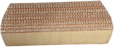 22% OFF on Potlis Designer Women Casual Brown Silk Clutch